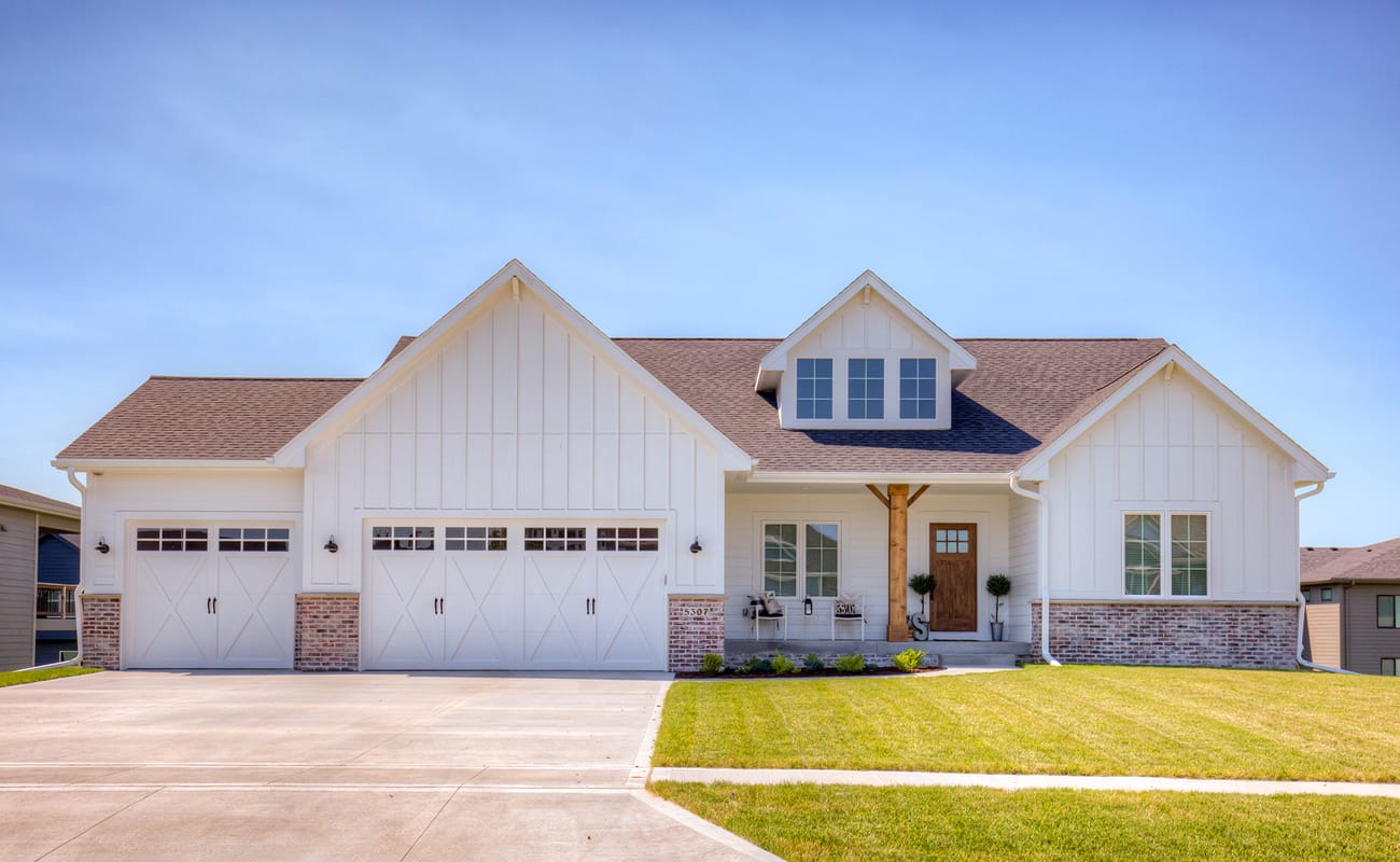 Custom home exterior — Kainos Construction Iowa